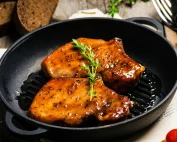 braised pork with red apple glaze