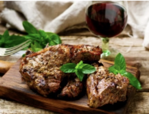 Lamb Chops with Cherries and Mint Sauce