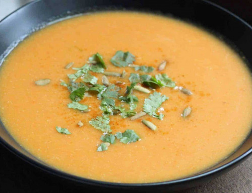 Carrot-Ginger Soup with Roasted PumpkinSeed Oil