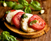 Basil bruschetta plate