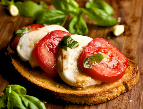 Basil Olive Oil Bruschetta Style Plate