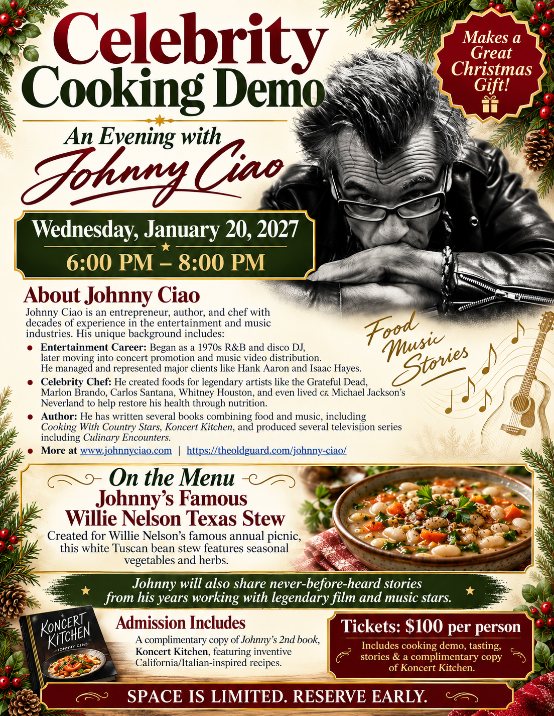 Cooking Demo - Celebrity Chef Johnny Ciao