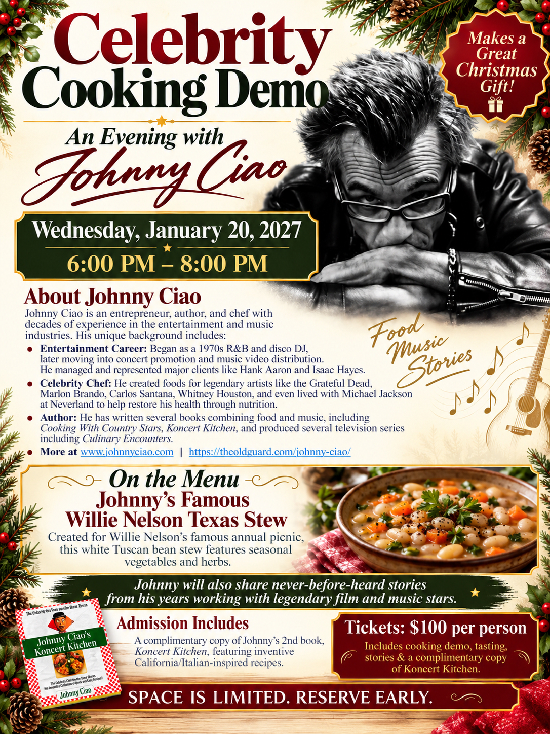 Celebrity chef Johnny Ciao